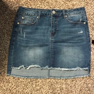 Jean mini skirt